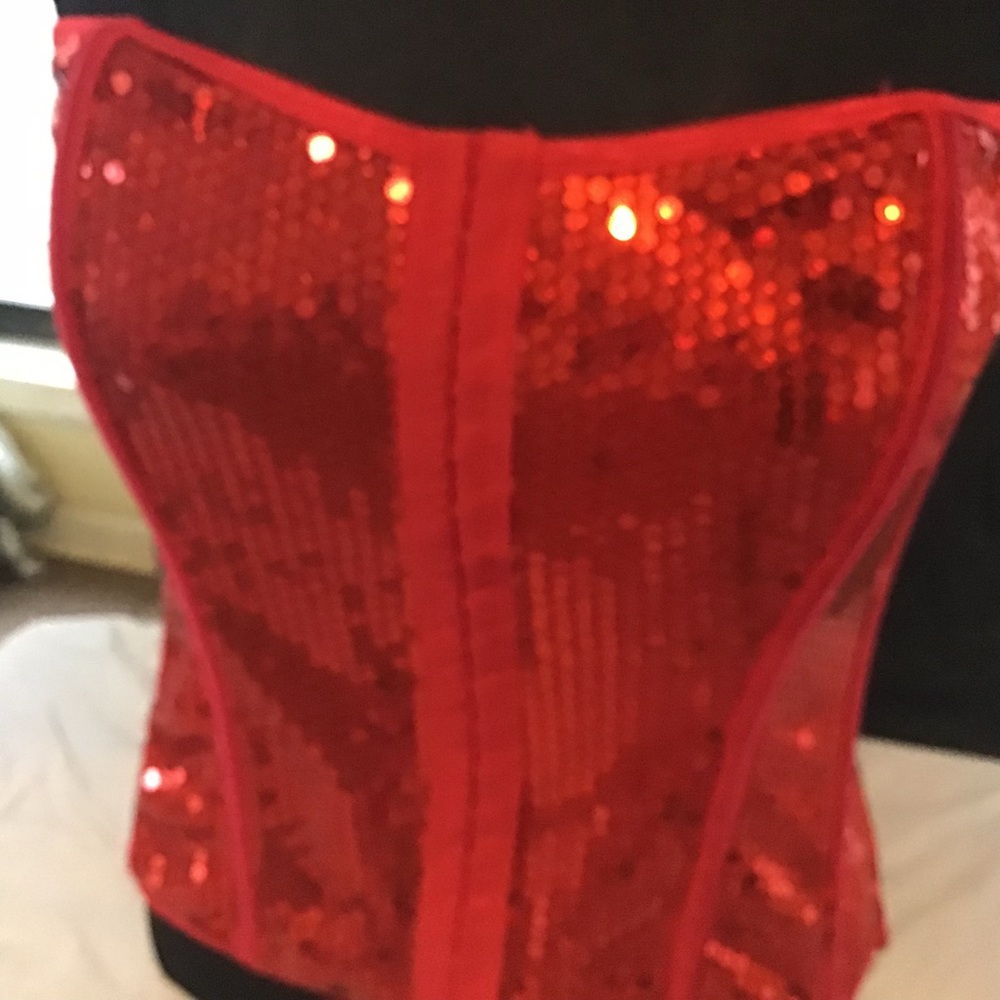 Red Sequin Bustier